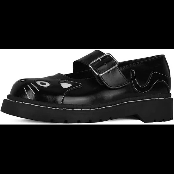 T.U.K. Shoes T2025 Black Kitty Mary Jane Black US W 6 - Picture 2 of 5